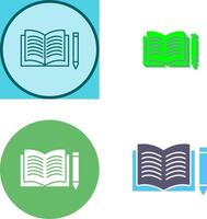 Unique Pencil and Book Icon Design vector
