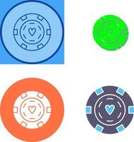 Unique Poker Chips Icon Design vector