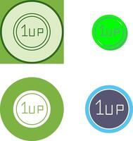 Unique 1UP Icon Design vector