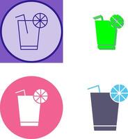 Unique Lemon Juice Icon Design vector