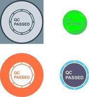 Unique QC Passed Icon Design vector