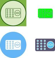 Unique Ring Alarm Icon Design vector