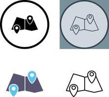 Folded Map Icon vector
