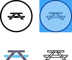 Picnic of Table Icon vector