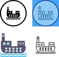 Cargo Ship Icon vector