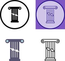 Broken Pillar Icon vector