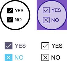 Yes No Option Icon vector