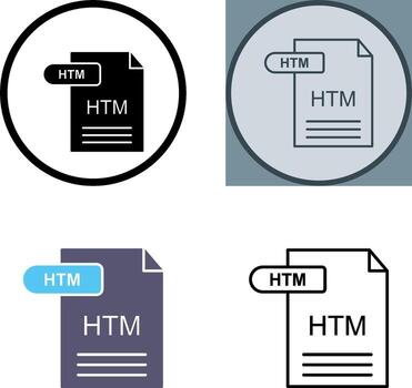 HTM Icon Design vector