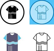 T Shirt with lines Icon vector