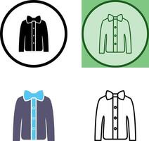 Shirt with Bow Icon vector