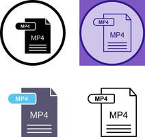 MP4 Icon Design vector