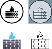 Firewall Icon Design vector