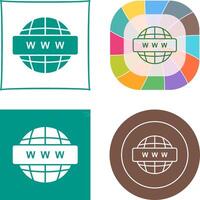 icono de world wide web vector