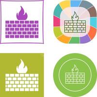 Firewall Icon Design vector