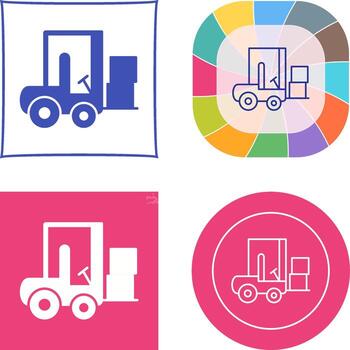 diseño de icono de carretilla elevadora vector
