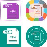 MP4 Icon Design vector