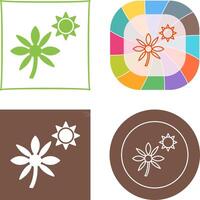 Flower in sunlight Icon vector