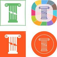 Broken Pillar Icon vector