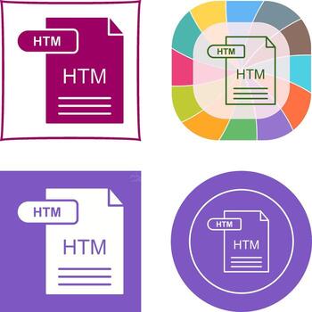 HTM Icon Design vector