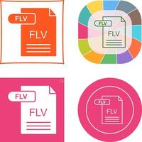 FLV Icon Design vector