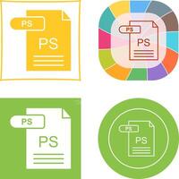 PS Icon Design vector