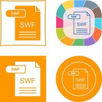 SWF Icon Design vector