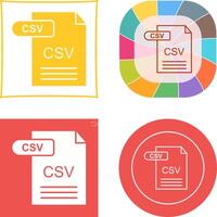 CSV Icon Design vector