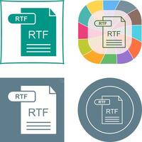 RTF Icon Design vector