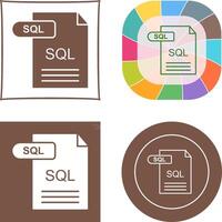 SQL Icon Design vector