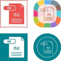 INI Icon Design vector