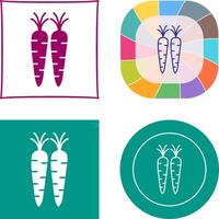 zanahorias icono diseño vector