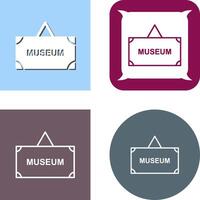 Museum Tag Icon Design vector