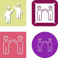 Waing to people Icon Design vector