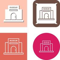 Museum Building Icon Design vector