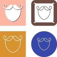 barba y Bigote icono diseño vector