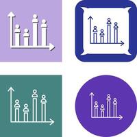 Candidate Graph Icon Design vector