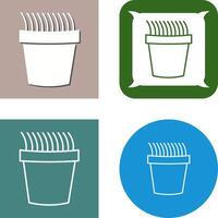 Grass Pot Icon Design vector