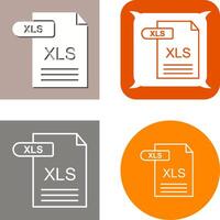 XLS Icon Design vector