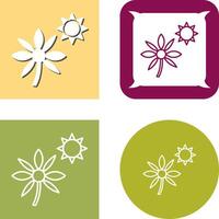 Flower in sunlight Icon Design vector