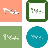 Stylish Sandals Icon Design vector