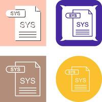 sys icono diseño vector