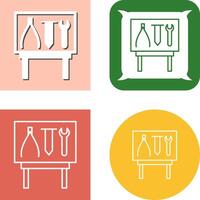 Tools Exhibit Icon Design vector