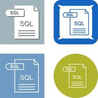 SQL Icon Design vector