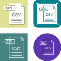 CSV Icon Design vector