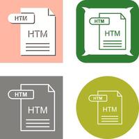 HTM Icon Design vector
