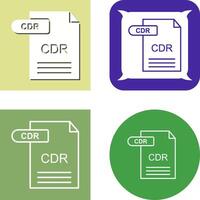 CDR Icon Design vector