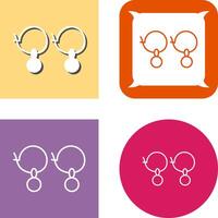 Earrings Icon Design vector