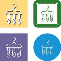 Tres corbatas icono diseño vector