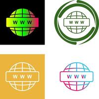 mundo amplio web icono diseño vector