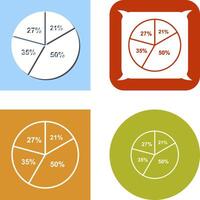 Pie Chart Icon Design vector